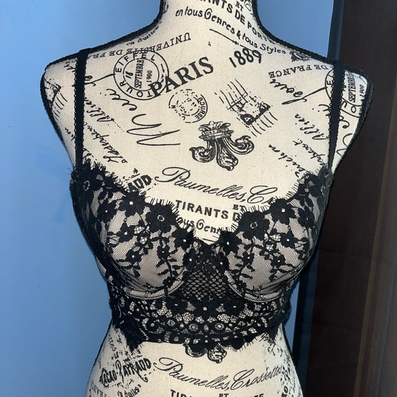 Victoria’s Secret Dream Angels Lined Demi Long Line Zip Back Lace Bra - Picture 6 of 6